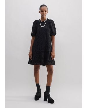 ME+EM Lined Lace Mini Dress - Black