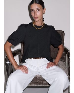 ME+EM Pouf Sleeve Swing Top - Grey