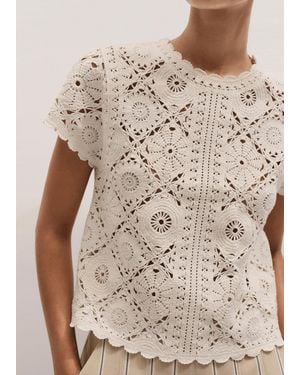 ME+EM Framed Crochet Baby Tee + Cami - Natural