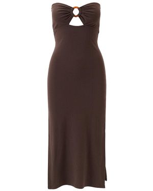 Melissa Odabash Exclusive Jane Coffee Dress - Brown