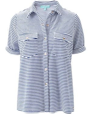 Melissa Odabash Tori Stripe Shirt - Blue
