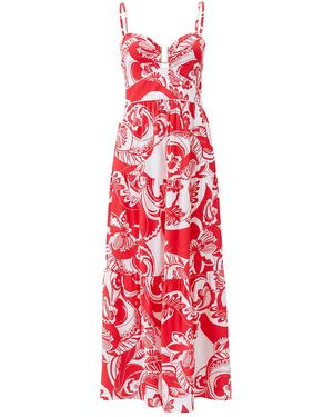 Melissa Odabash Paola Floral Dress - Red