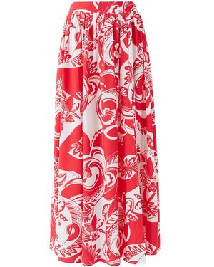 Melissa Odabash Shiloh Floral Skirt - Red