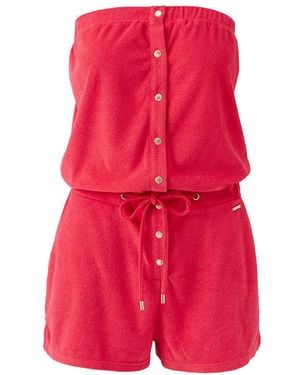Melissa Odabash Venus Playsuit - Red