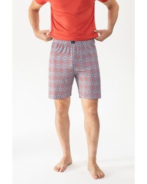 Mey Hose kurz Serie Mixture Of Circles Blue Haze - Rot