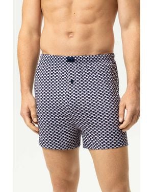 Mey Boxershort Serie Espresso Lovers Marine - Blau
