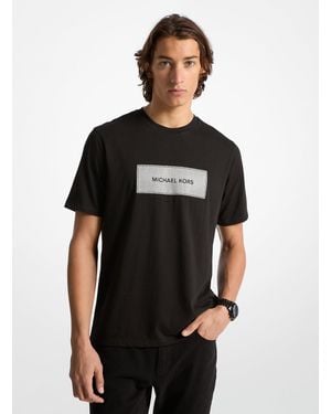 Michael Kors Outlet Mk Logo Cotton T-Shirt - Black