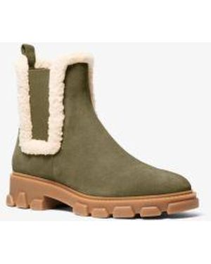 Michael Kors Winnie Faux Shearling Boot in Black | Lyst