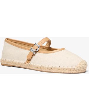 MICHAEL Michael Kors Mk Lynn Canvas Ballet Espadrille - Natural
