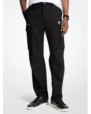 Michael Kors Wool Zip Pocket Cargo Pant - Black