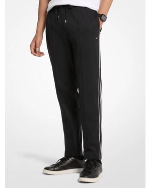 Michael Kors Mk Contrast Piping Stretch Nylon Track Trousers - Black