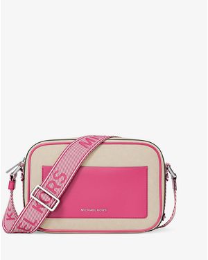 MICHAEL Michael Kors Mk Maeve Large Canvas Crossbody Bag - Pink