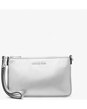 Michael Kors Jet Set Small Metallic Wristlet - Gray