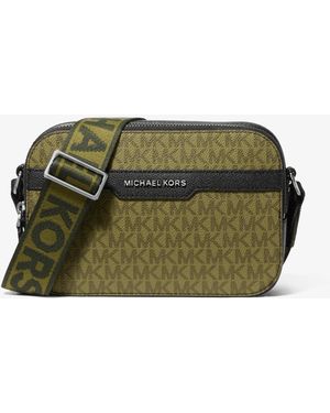 Michael Kors Hudson Signature Logo Camera Crossbody Bag - Green