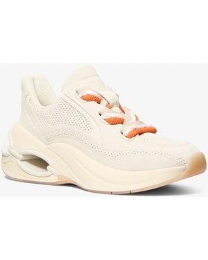 MICHAEL Michael Kors Mk Toni Suede Trainer - Natural