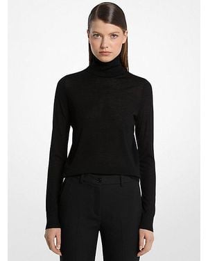 Michael Kors Marisa Wool Turtleneck Sweater - Black