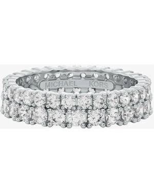 Michael Kors Double Pavé Ring - White