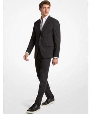 Michael Kors Mk Slim-Fit Wool Blend Travel Suit - Black