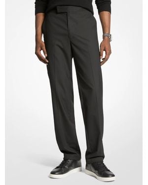 Michael Kors Mk Pleated Tech Trousers - Black