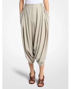Michael Kors Michael Kors Draped Tissue Wool Culottes - White