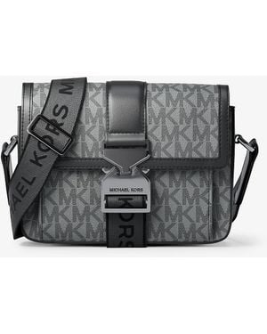 Michael Kors Mk Hudson Signature Logo Crossbody Bag - Grey