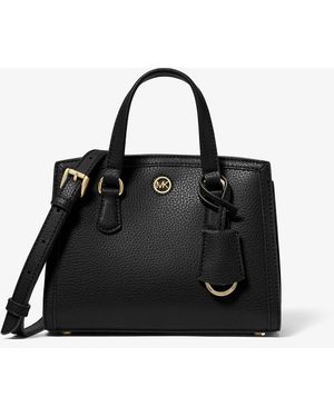 MICHAEL Michael Kors Mk Chantal Extra-Small Pebbled Leather Messenger Bag - Black