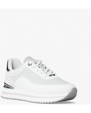 Michael Kors Hattie Mixed-Media Sneaker - White