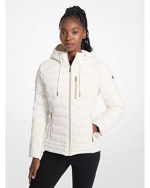 Michael Kors Hooded Puffer Jacket - Natural