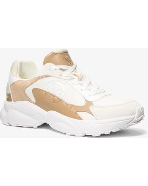 MICHAEL Michael Kors Mk Sami Mixed-Media Trainer - White