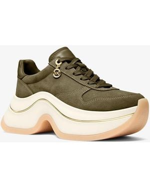 MICHAEL Michael Kors Mk Arla Suede Trainer - Green