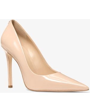 Michael Kors Mk Elyse Patent Leather Pump - Natural