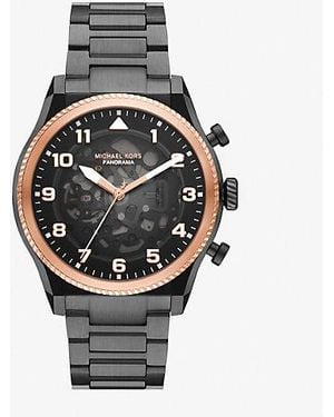 Michael Kors Mk Oversized Panorama Two-Tone Watch - Gray