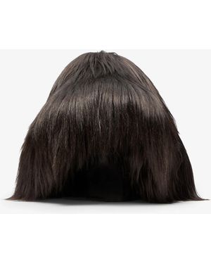 Michael Kors Long Haired Shearling Hat - Black