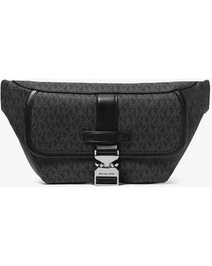 Michael Kors Mk Monospalla Hudson Con Logo - Grigio