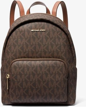 Michael Kors Outlet Mk Erin Medium Signature Logo Backpack - Brown