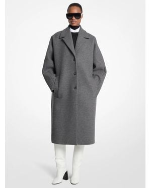 Michael Kors Michael Kors Wool Melton Cocoon Coat - Gray