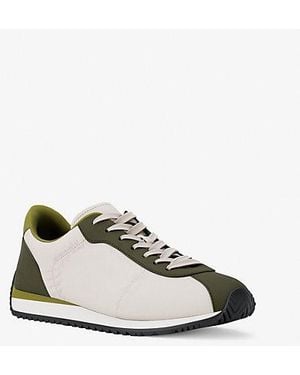 Michael Kors Rhodes Mixed-Media Sneaker - White
