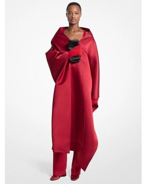 Michael Kors Michael Kors Double Silk Satin Opera Shawl - Red