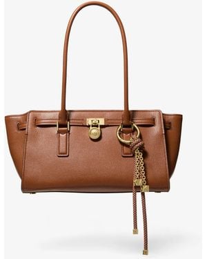 MICHAEL Michael Kors Mk Hamilton Moderne Small Leather Satchel - White