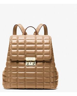 Michael Kors Tan Quilted Backpack Michael Kors - Rhea Medium Quilted Backpack Beige | www  main image 2