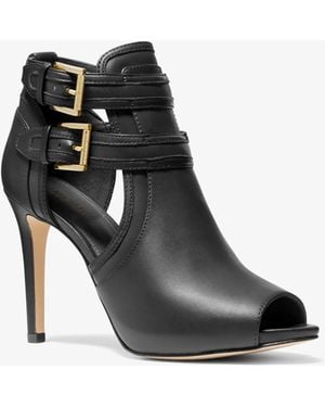 Michael Kors Blaze Open-Toe Ankle Boot - Black