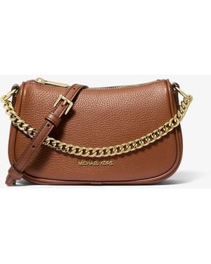 Michael Kors Outlet Mk Borsa A Tracolla Carmela Convertibile Piccola - Marrone