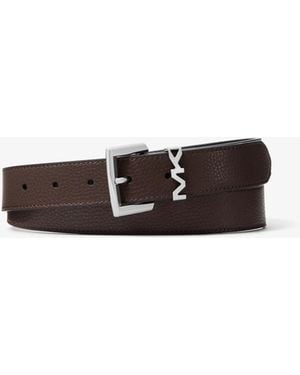 Michael Kors Michael Kors Pebbled Leather Belt - White