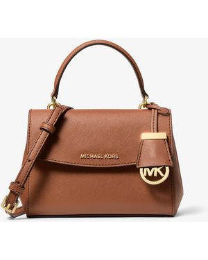 MICHAEL Michael Kors Ava Extra-small Saffiano Leather Crossbody - Brown
