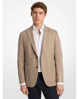 Michael Kors Mk Wool Blazer - Natural