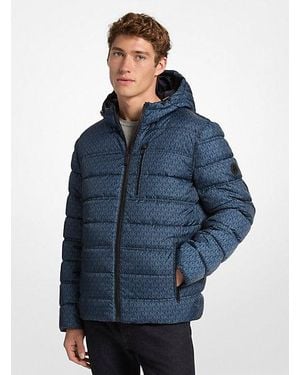 Michael Kors Signature Logo Reversible Jacket - Blue