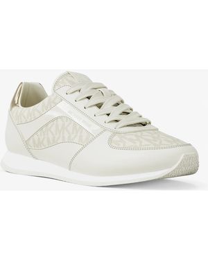 MICHAEL Michael Kors Mk Cindy Smooth And Signature Logo Trainers - White