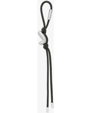 MICHAEL Michael Kors Mk Initial-Tone And Speckled Cord Bag Charm - White