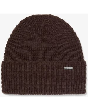 Michael Kors Michael Kors Textured Knit Beanie - Brown