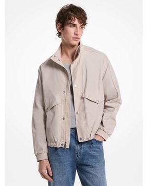 Michael Kors Mk Water-Resistant Windbreaker Jacket - Natural